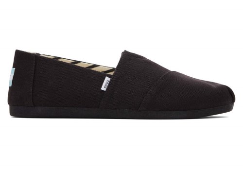 Toms Black / Black Alpargata Recycled Cotton Canvas Women's Alpargatas | UAE581-762