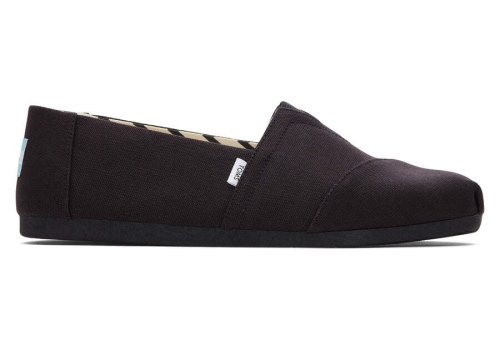Toms Black / Black Alpargata Recycled Cotton Canvas Men's Alpargatas | UAE814-316