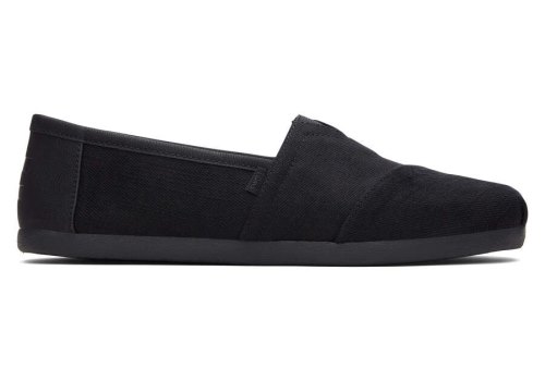 Toms Black / Black Alpargata Synthetic Trim Men's Alpargatas | UAE913-692
