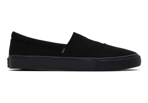 Toms Black / Black Fenix Men's Slip On | UAE361-268