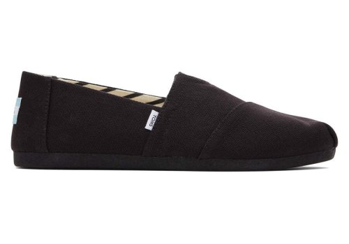 Toms Black / Black Wide Alpargata Recycled Cotton Wide Width Women's Alpargatas | UAE028-479