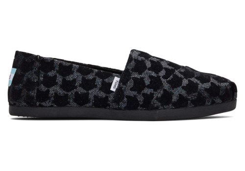 Toms Black Cats Alpargata Glitter Cats Women's Alpargatas | UAE453-988