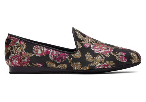 Toms Black Metallic Darcy Flat Women's Flat Shoes | UAE884-203