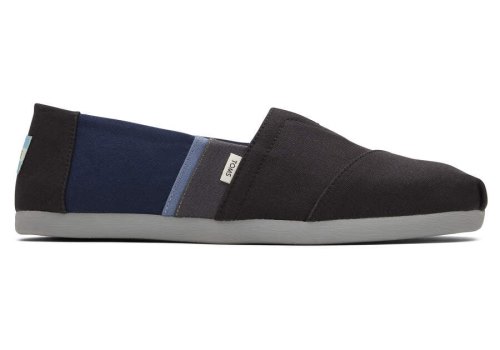 Toms Black / Navy Alpargata Colorblock Men's Espadrilles | UAE270-048