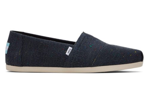 Toms Black Speckled Slub Alpargata Speckled Recycled Cotton Women's Alpargatas | UAE496-056