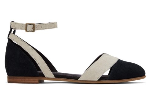 Toms Black Suede Juliannah Flat Women's Flat Shoes | UAE491-838