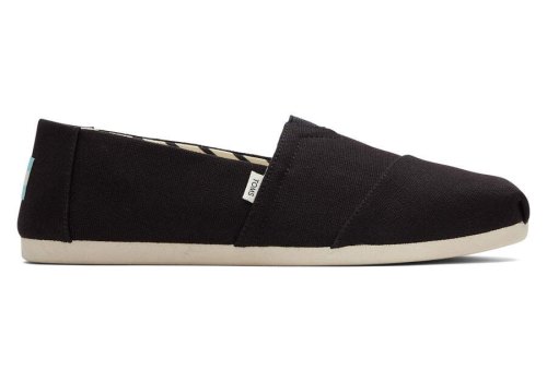Toms Black Alpargata Recycled Cotton Canvas Men's Alpargatas | UAE143-635