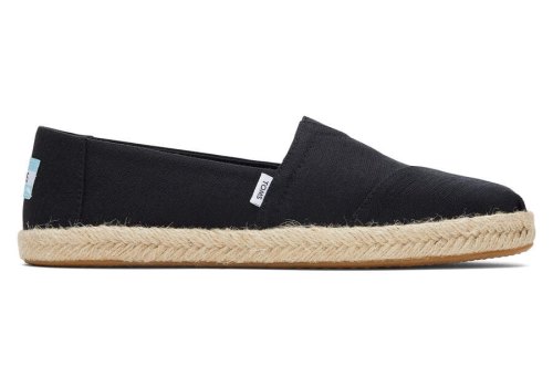 Toms Black Alpargata Recycled Cotton Rope Espadrille Women's Espadrilles | UAE022-723