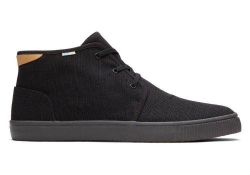 Toms Black Carlo Mid Sneaker Men's Sneakers | UAE345-030