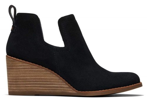 Toms Black Kallie Wedge Bootie Women's Booties | UAE072-798