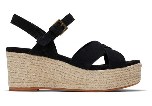 Toms Black Willow Platform Sandal Women's Sandals | UAE230-164