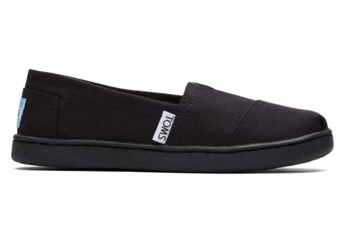Toms Black Youth Alpargata Canvas Kids' Alpargatas | UAE486-961