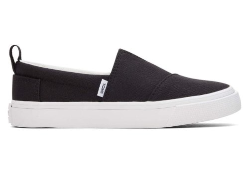 Toms Black Youth Fenix Slip-On Canvas Kids' Sneakers | UAE848-178