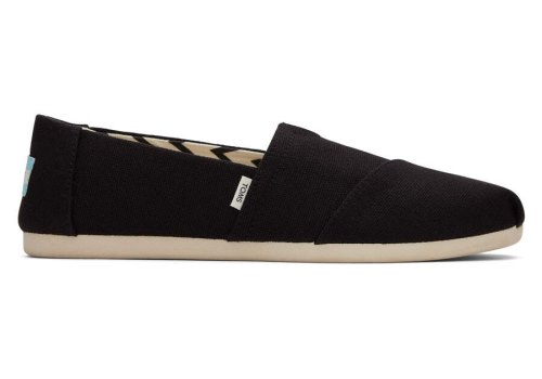 Toms Black Wide Alpargata Recycled Cotton Wide Width Women's Alpargatas | UAE200-207