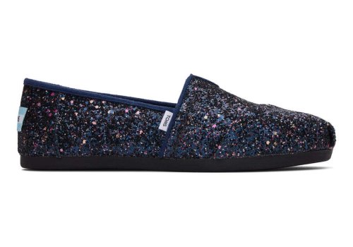 Toms Blue Glitter Alpargata Glitter Women's Alpargatas | UAE860-078