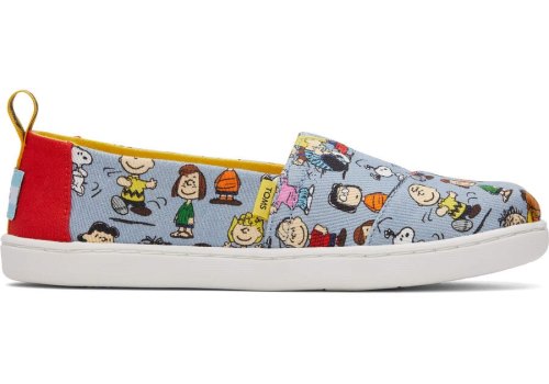 Toms Blue Print X Peanuts® Youth Alpargata Kids' Alpargatas | UAE415-715