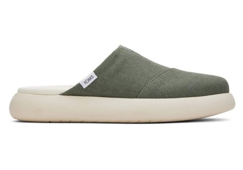 Toms Bonsai Green Mallow Mule Heritage Canvas Women's Mules | UAE259-467