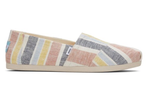 Toms Bright Tan Multi Stripes Alpargata Stripes Women's Alpargatas | UAE607-710