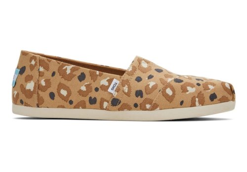 Toms Brown Leopard Alpargata Leopard Women's Alpargatas | UAE987-297