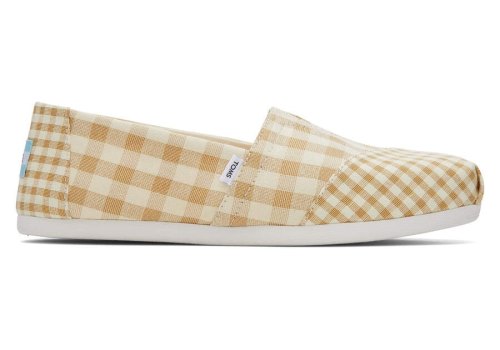 Toms Buck Brown Gingham Alpargata Gingham Women's Alpargatas | UAE540-728