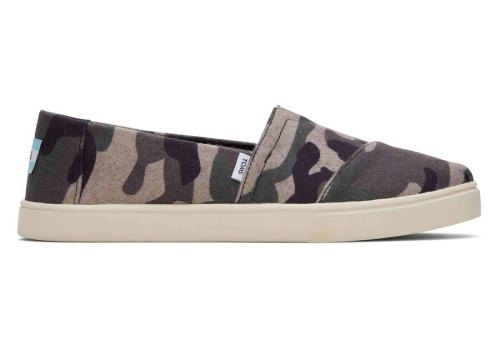 Toms Camo Felt Alpargata Cupsole Slip On Women's Sneakers | UAE829-989