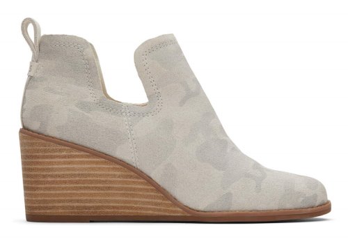 Toms Camo Kallie Wedge Bootie Women's Booties | UAE579-070