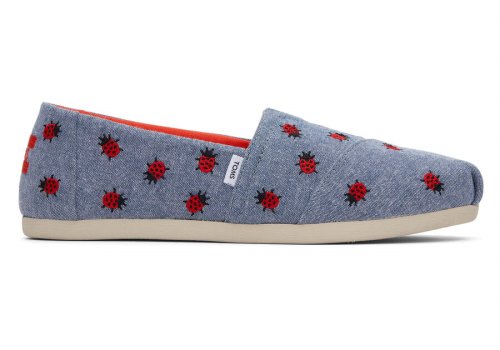 Toms Chambray Alpargata Ladybugs Women's Alpargatas | UAE354-408