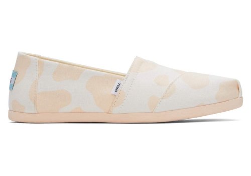 Toms Cow Print Light Peach Alpargata Cow Women's Alpargatas | UAE229-517
