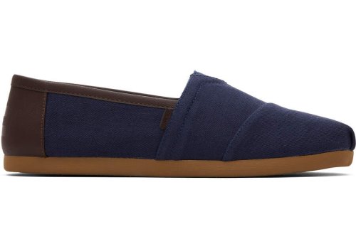 Toms Deep Navy Alpargata Synthetic Trim Men's Alpargatas | UAE623-235