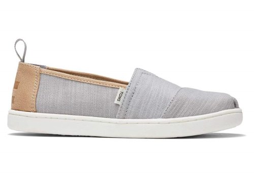 Toms Drizzle Grey Youth Alpargata Woven Kids' Alpargatas | UAE153-041
