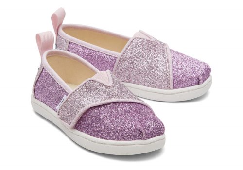 Toms Glimmer Lilac Tiny Alpargata Colorblock Iridescent Glimmer Kids' Alpargatas | UAE764-179