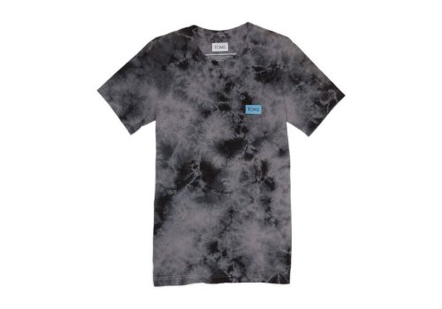 Toms Grey Black Dye Logo Crew Tee Men's T Shirts | UAE716-312