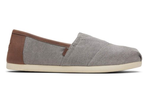 Toms Grey Alpargata Synthetic Trim Men's Alpargatas | UAE719-670