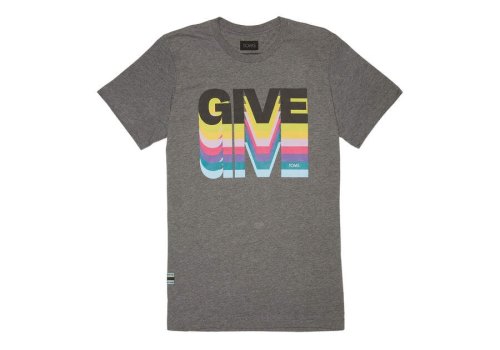 Toms Grey Give Tee Men's T Shirts | UAE678-853