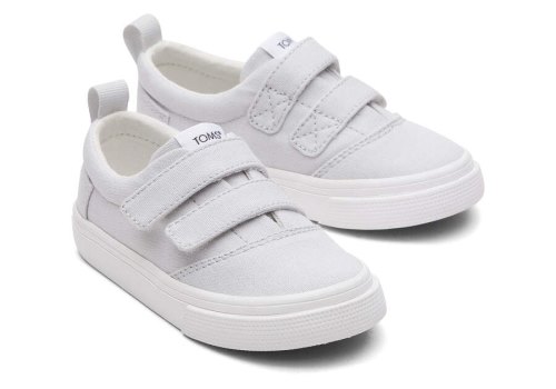Toms Grey Tiny Fenix Double Strap Canvas Kids' Sneakers | UAE154-472