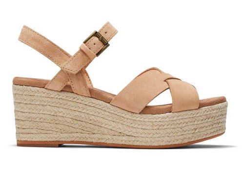 Toms Honey Willow Platform Sandal Women's Sandals | UAE557-499