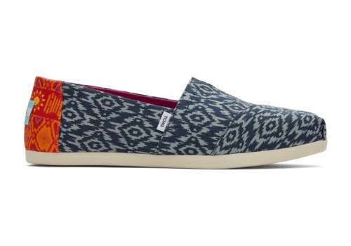 Toms Ikat Navy Alpargata Ikat Diamonds Women's Alpargatas | UAE572-734