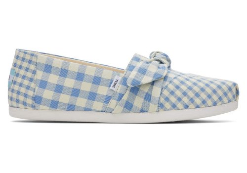 Toms Island Blue Gingham Alpargata Gingham Women's Alpargatas | UAE322-252