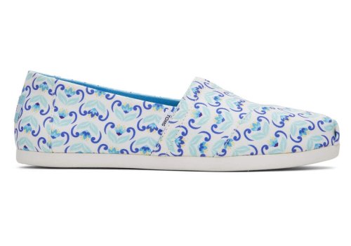 Toms Island Blue Mediterranean Flowers Alpargata Mediterranean Flowers Women's Alpargatas | UAE280-456
