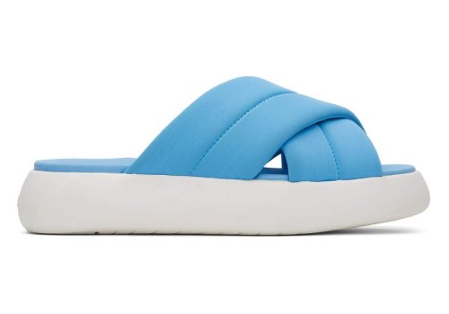 Toms Island Blue Repreve Jersey Mallow Crossover Women's Sandals | UAE030-944