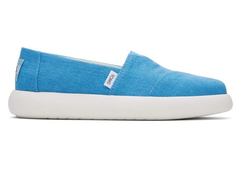 Toms Island Blue Mallow Heritage Canvas Women's Slip On | UAE069-266