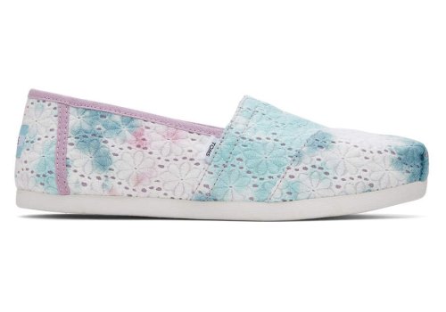 Toms Lilac Mauve Tie Dye Floral Eyelets Alpargata Floral Eyelets Women's Alpargatas | UAE231-760
