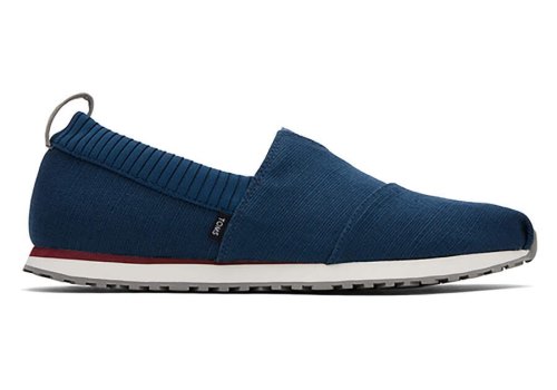 Toms Majolica Blue Resident Heritage Canvas Men's Sneakers | UAE441-435