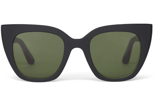 Toms Matte Black Tortoise- Bottle Green Polar Sydney Women's Sunglasses | UAE969-485