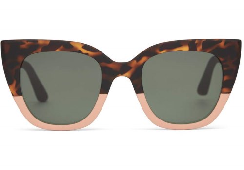Toms Matte Blonde Tortoise - Glass Bottle Green Sydney Women's Sunglasses | UAE009-685