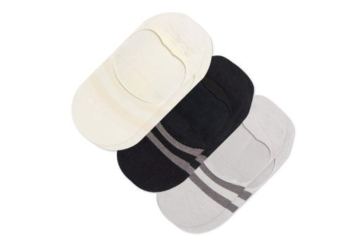 Toms Mixed Grey Stripes Ultimate No Show Socks Mixed Grey 3 Pack Women's Socks | UAE728-655