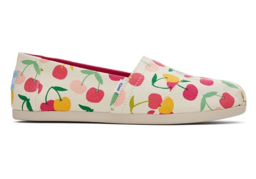 Toms Natural Cherries Alpargata Cherries Women's Alpargatas | UAE370-624