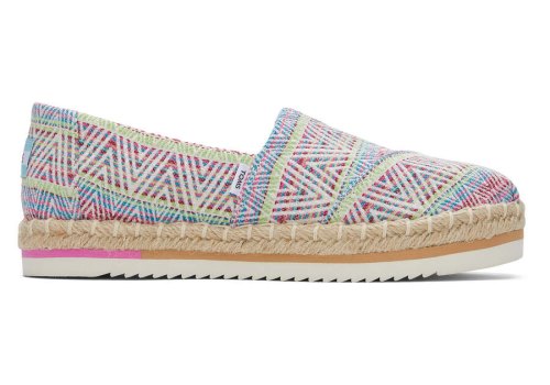 Toms Natural Diamond Global Woven Alpargata Rope Platform Women's Espadrilles | UAE924-032