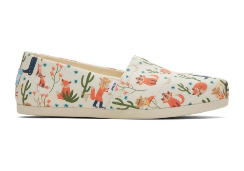 Toms Natural Fox Alpargata Foxes Women's Alpargatas | UAE042-964