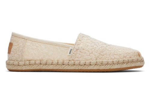 Toms Natural Lace Alpargata Rope Espadrille Women's Espadrilles | UAE162-769